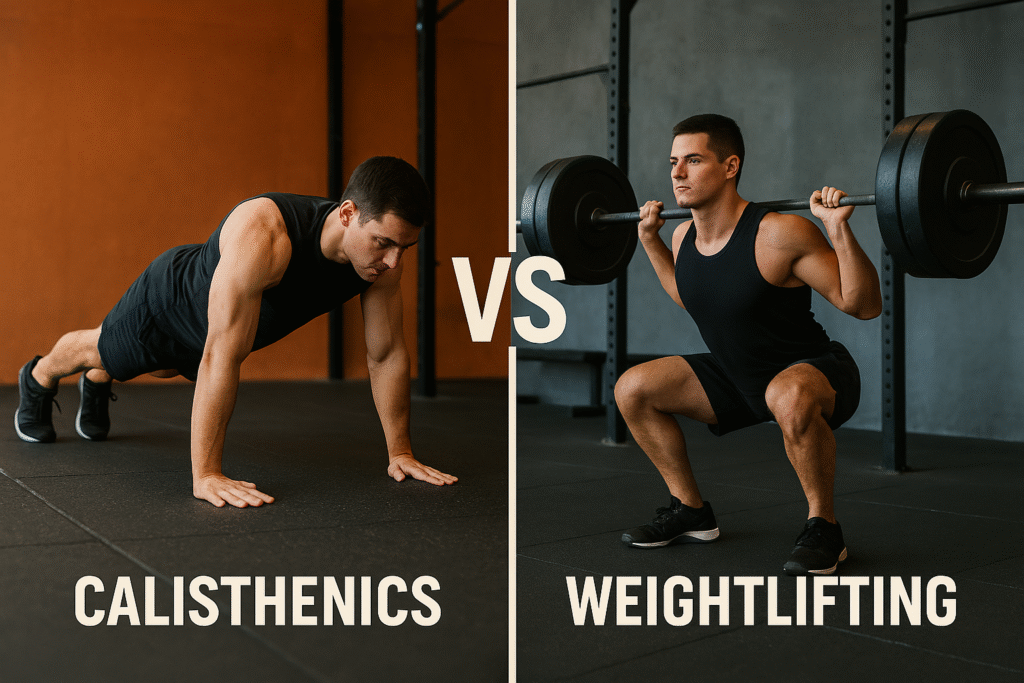 Weightlifting vs Calisthenics 2025 - Which is the Best? 4 side by side comparison of weightlifting vs calisthenics