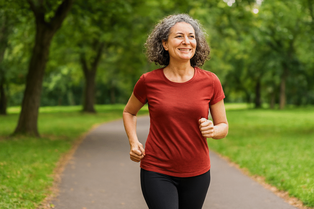Starting Exercise at 40: 7 Essential Tips To Revolutionize Your Life 2 fit older woman jogging in park