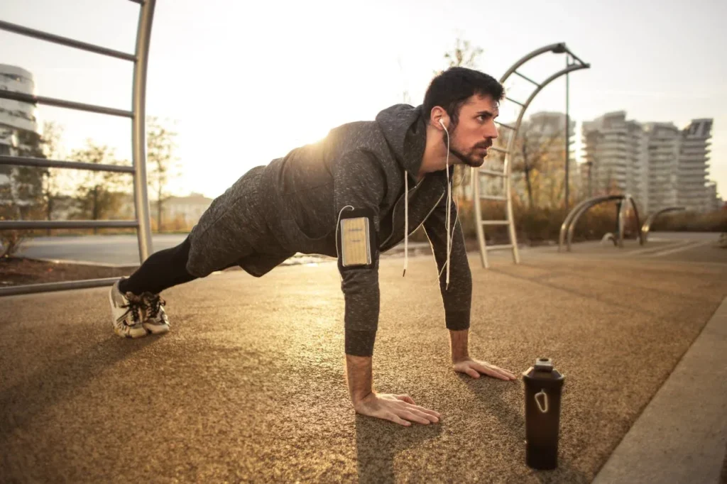 What is Strength: 6 Essential Elements 8 man doing pushups