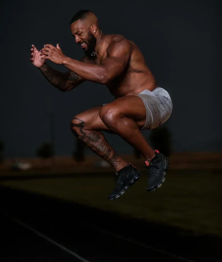 Minimalist Strength Training: 7 Proven Techniques for Great Results 7 man in air doing burpees