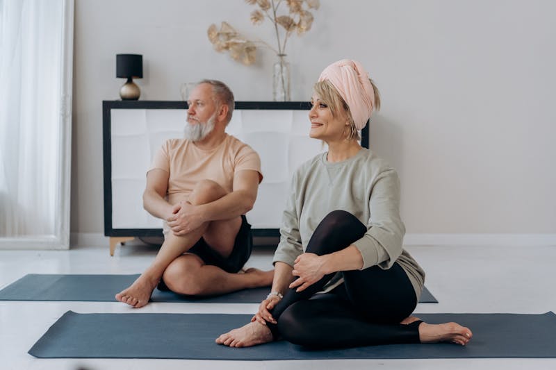 7 Simple Beginner Calisthenics for Seniors to Boost Strength and Mobility 2 senior couple stretching after workout