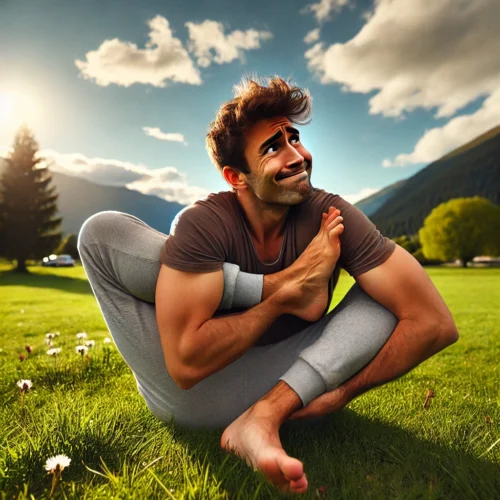 Ultimate Guide: 7 Ways to Combine Calisthenics and Yoga for Full-Body Fitness 2 man trying yoga outside - funny