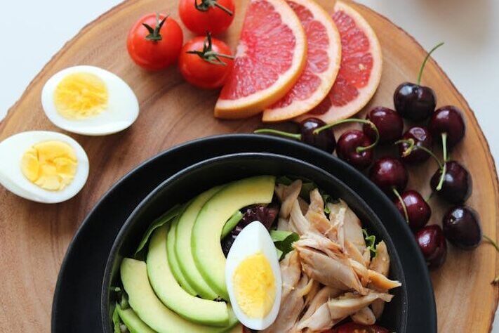 7 Powerful Strategies to Lose Weight Fast and Effectively 3 plate of healthy food with protein, fats, and fruit to help lose weight