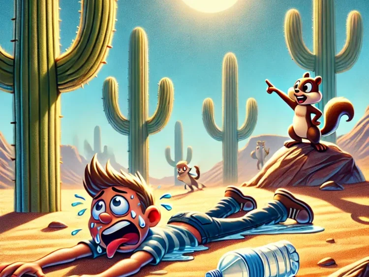 Outdoor Workouts: Why Nature Is Secretly Trying to Kill You 8 man in desert without water