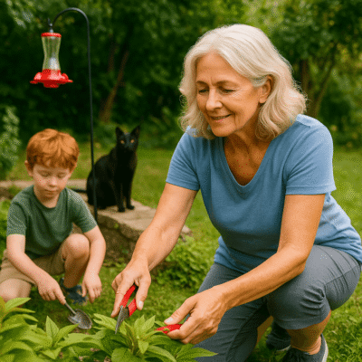 Exercises for Seniors: 10 Surprisingly Effective Everyday Activities That Count as Workouts 3 senior woman working in the yard increasing her physical fitness