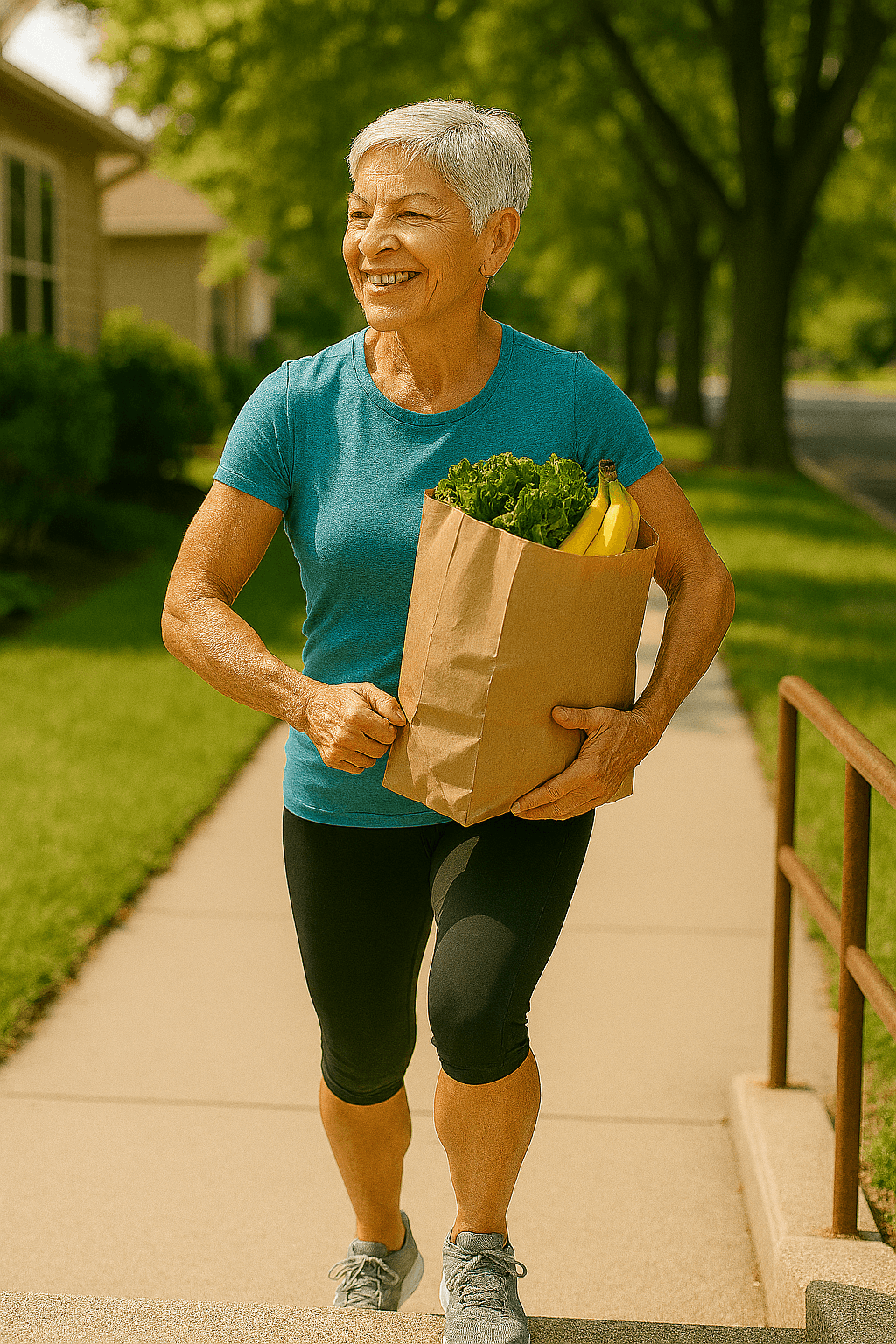 Exercises for Seniors: 10 Surprisingly Effective Everyday Activities That Count as Workouts 8 Senior woman carrying groceries as a simple strength exercise