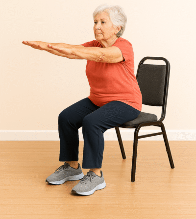 Senior Fitness: 15 Essential Principles for Strength, Mobility & Healthy Aging 3 senior woman performing chair squats