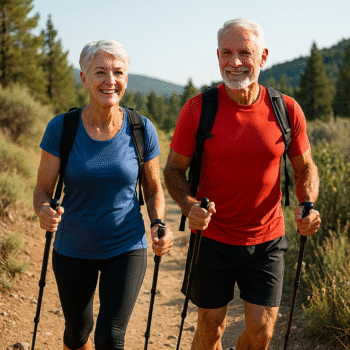 Exercises for Seniors: 10 Surprisingly Effective Everyday Activities That Count as Workouts 2 fit senior couple hiking